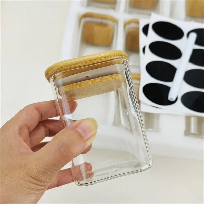 Kit 15 Potes Organiza Gourmet™ + Gravação a Laser (PERSONALIZADA) + Bandeja | Só até 23:59!