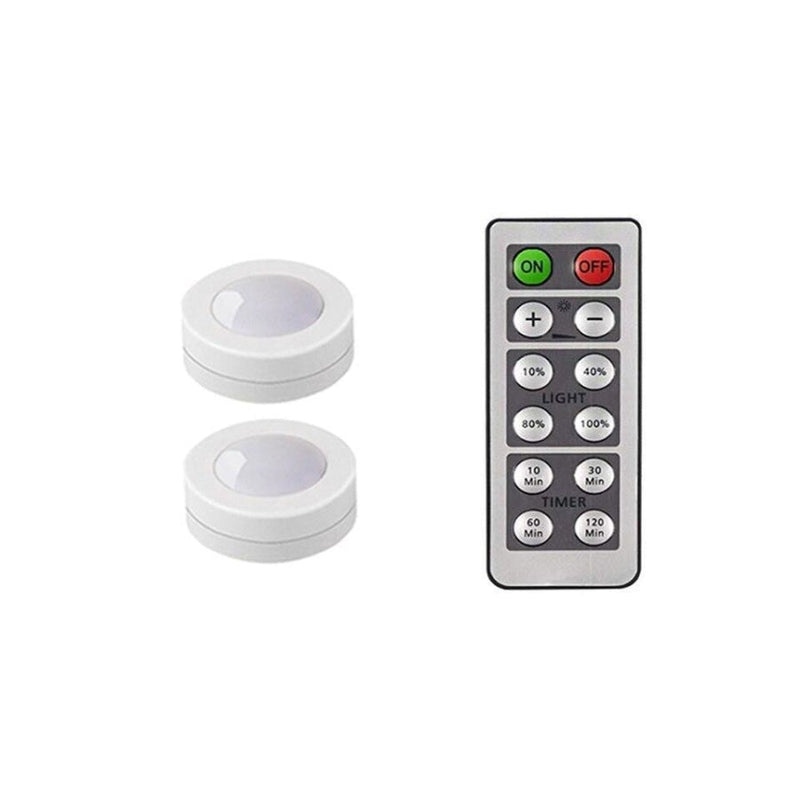 Kit Luminária Led - Sem Fio - Spot de Led a Pilha com Controle Remoto