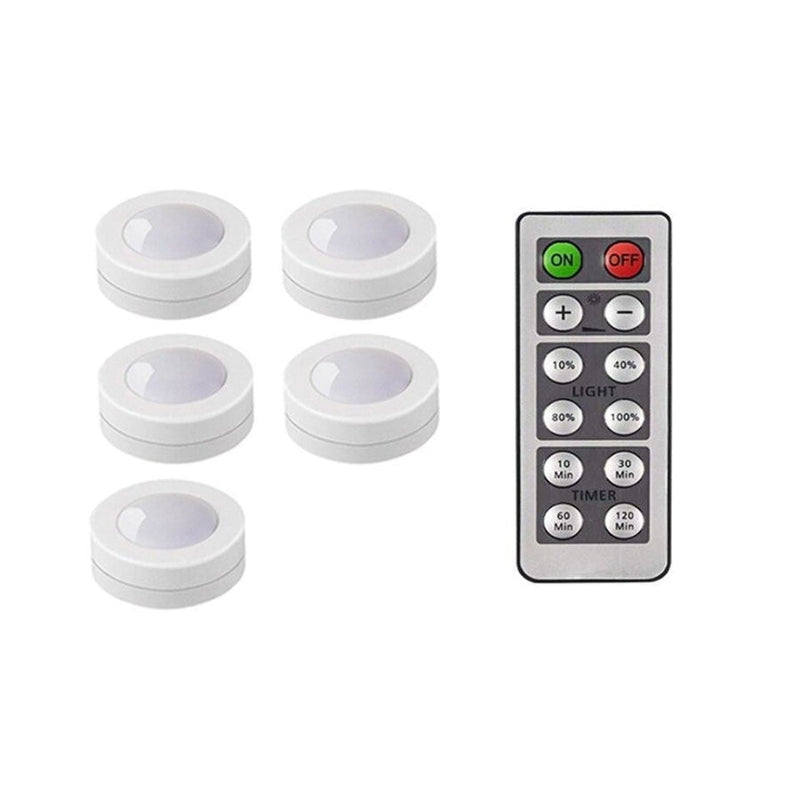 Kit Luminária Led - Sem Fio - Spot de Led a Pilha com Controle Remoto